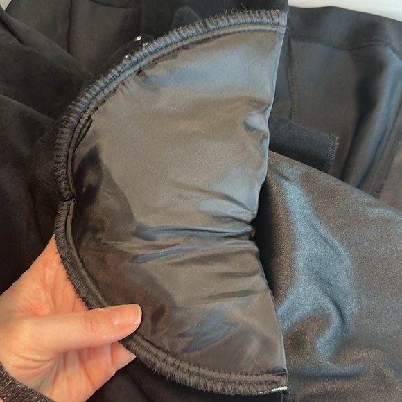 Vintage Amanda Smith Suit Jacket in Black Microsuede with Silver Studs Size 18W - Picture 5 of 17